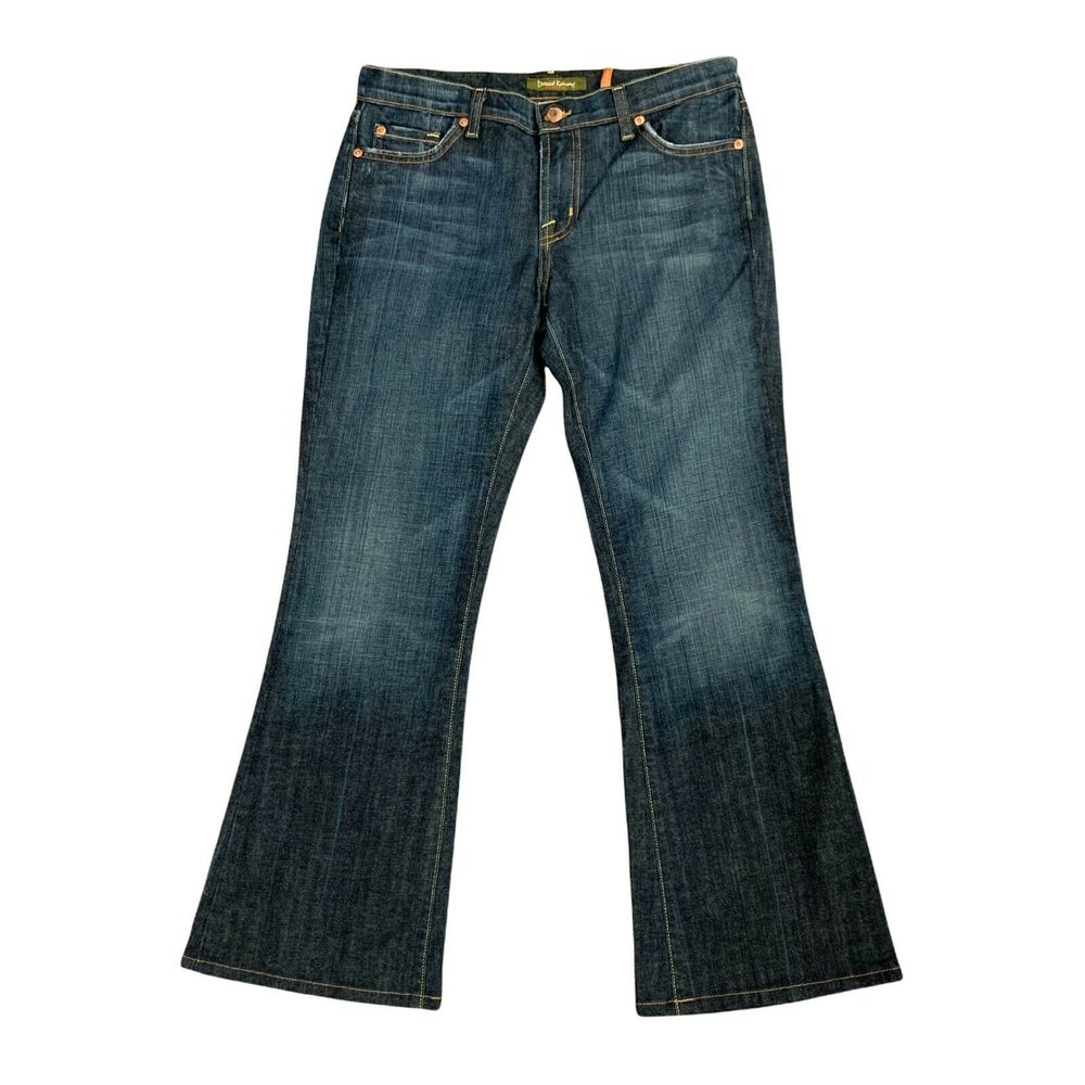 David Kahn Nikki Jeans Size 29 Bootcut Jeweled Pockets Stretch Low Mid Rise